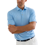 Peter Millar Solid Performance Jersey Golf Polo Shirt - Cottage Blue