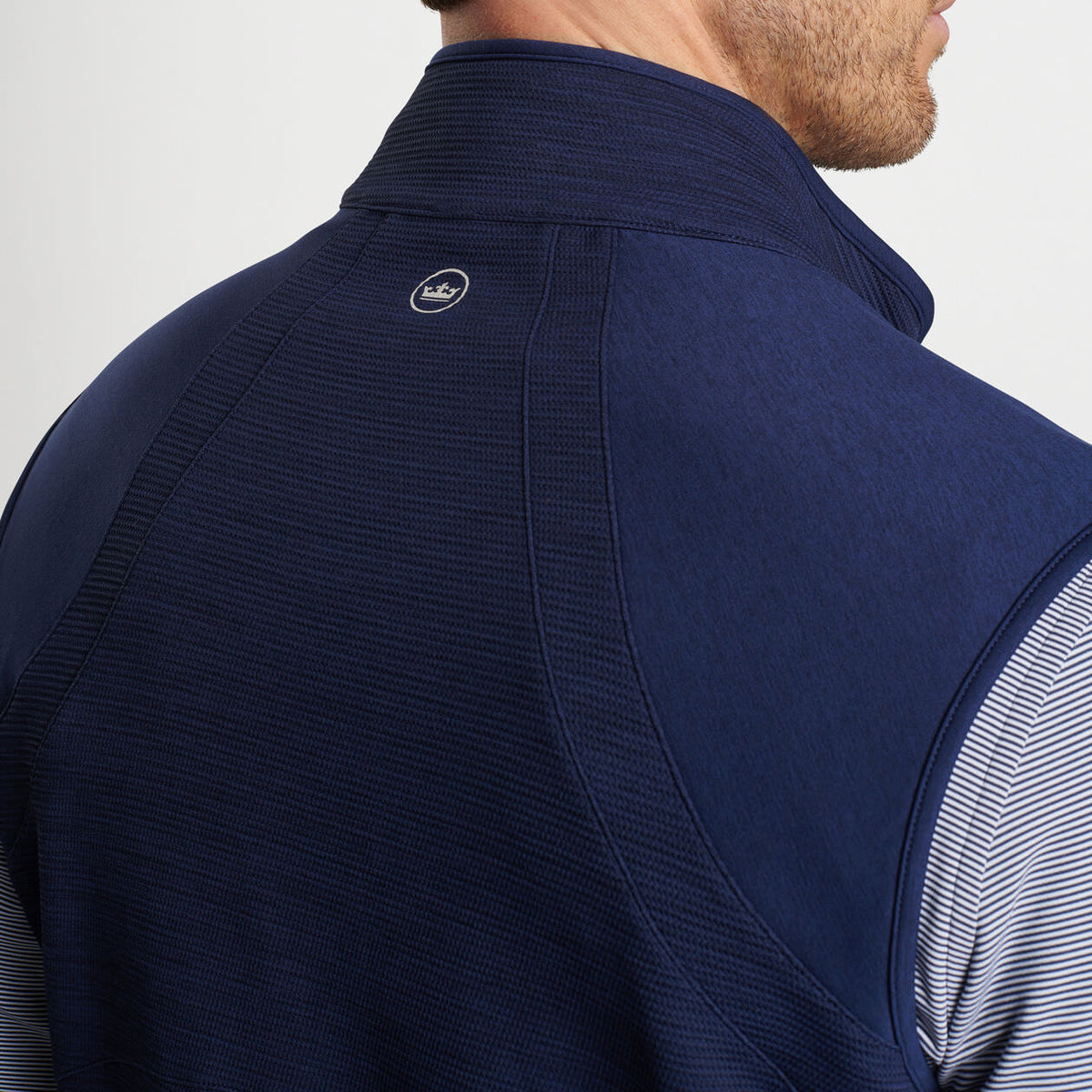 Peter Millar Vista Hybrid Vollzip -Golfweste - Marine