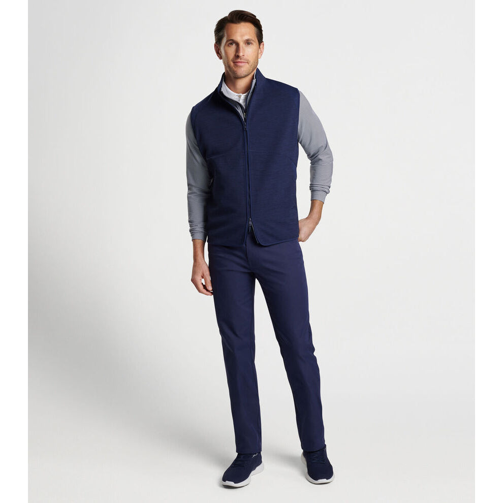 Peter Millar Vista Hybrid Vollzip -Golfweste - Marine