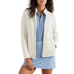 Peter Millar Women's Lumi-Knit Performance Full Zip - Soft White