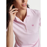 Peter Millar Damen Jubilee Performance Stretch Jersey Golfhemd - Palmer Pink/Weiß
