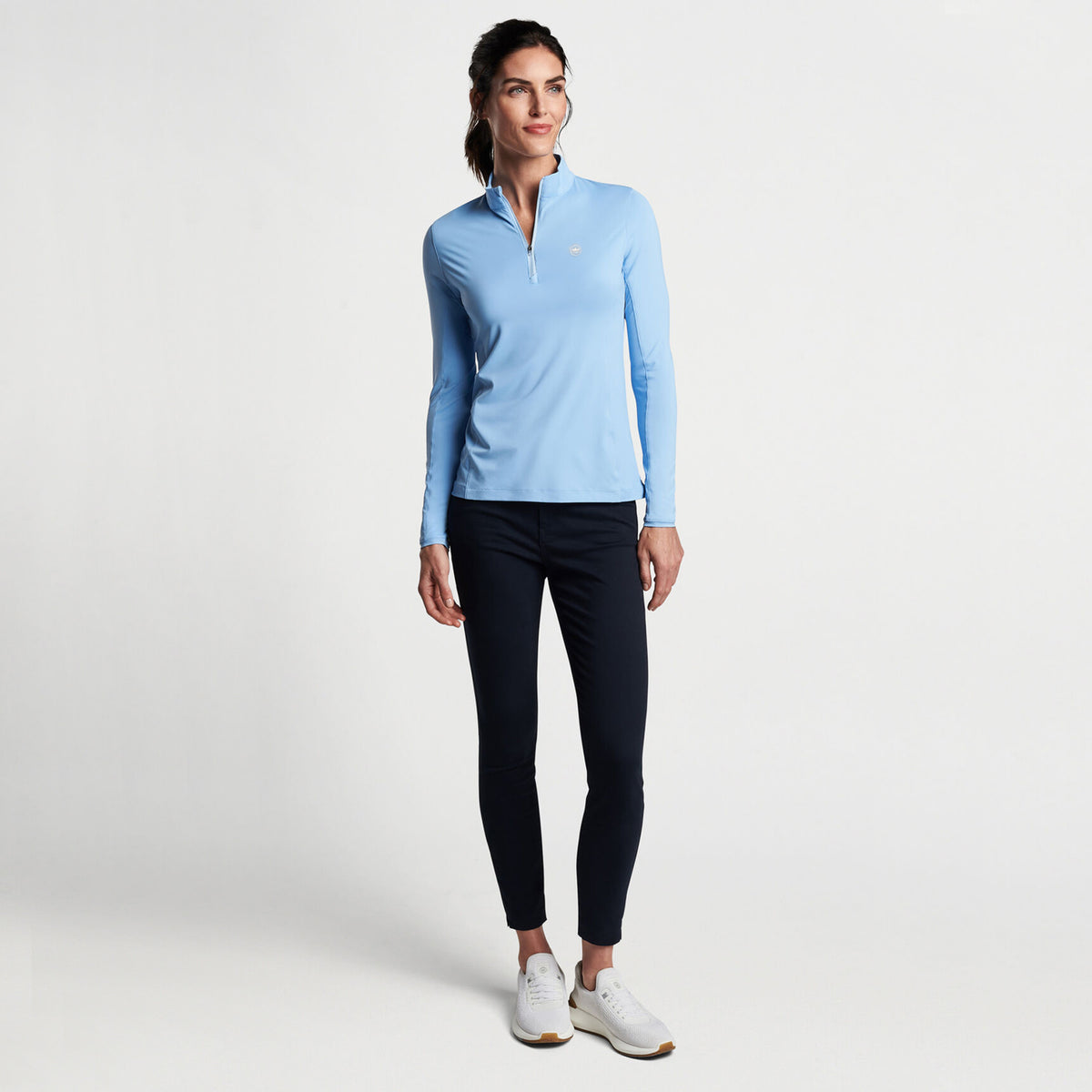 Peter Millar Frauen leichter Kronenkronen -Sonnengolfhemd - Cottage Blau