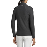 Peter Millar Damen Melange Raglan Sleeve 1/4 Zip Midlayer - Schwarz