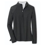 Peter Millar Damen Melange Raglan Sleeve 1/4 Zip Midlayer - Schwarz
