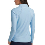 Peter Millar Frauen Melange Raglan Sleeve 1/4 Zip Midlayer - Motorhaube