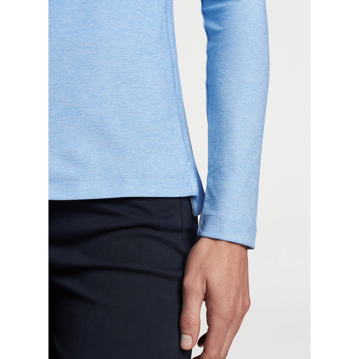 Peter Millar Frauen Melange Raglan Sleeve 1/4 Zip Midlayer - Motorhaube