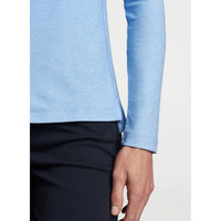 Peter Millar Frauen Melange Raglan Sleeve 1/4 Zip Midlayer - Motorhaube