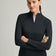 Peter Millar Frauen Frauen Raglan -Ärmel Perth 1/4 MIDLAYER - Schwarz