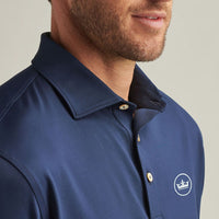 Peter Millar Performance Stretch Jersey Golf Shirt - Marine
