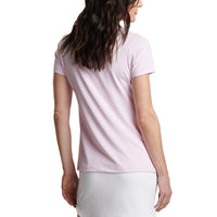 Peter Millar Women's Jubilee Performance Stretch Jersey Golf Shirt - Palmer Pink/White