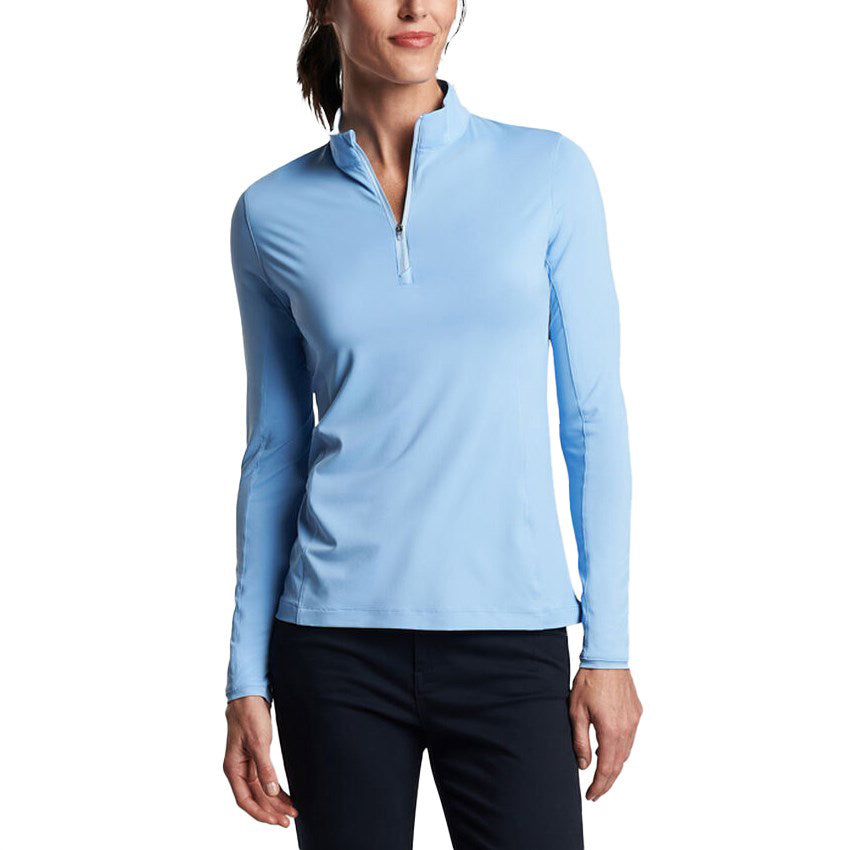 Peter Millar Frauen leichter Kronenkronen -Sonnengolfhemd - Cottage Blau