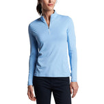 Peter Millar Frauen leichter Kronenkronen -Sonnengolfhemd - Cottage Blau