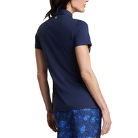 Peter Millar Frauen Performance Stretch Jersey Golf Shirt - Marine