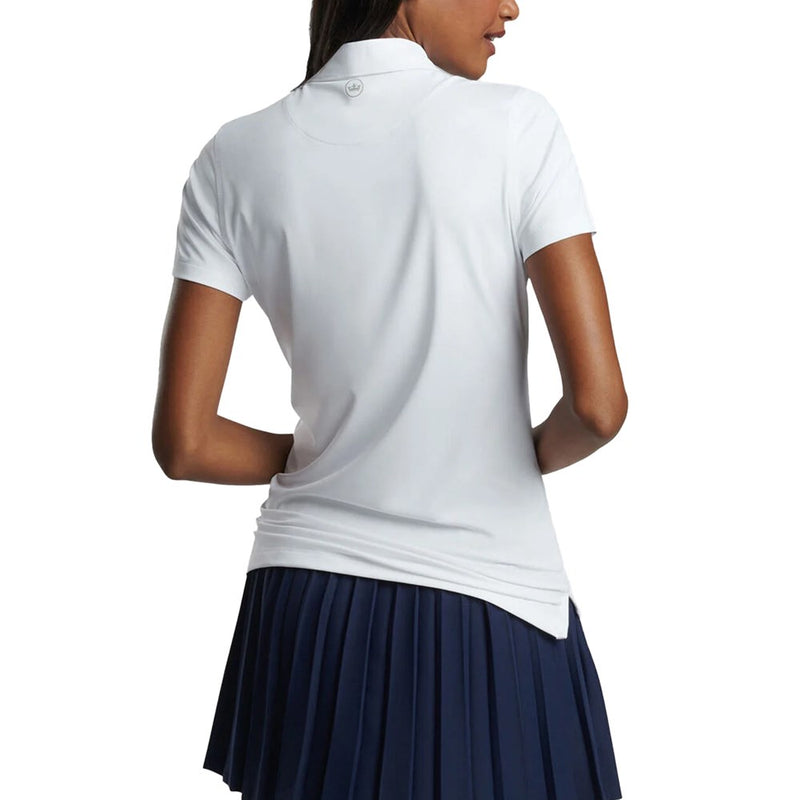 Peter Millar Damen Performance Stretch Jersey Golfhemd - Weiß