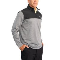 Puma CloudSpun Colourblock 1/4 Zip Golf Sweatshirt - Puma Black/Ruhige Schatten Heather
