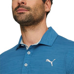 Puma CloudSpun Haystack Golf Polo -Hemd - Lake Blue Heather/ High Rise