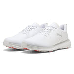 Puma Fusion Grip ST Spiked Golf Shoes - Puma White/Puma Silver/Ash Gray