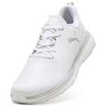 Puma Fusion Grip ST Spiked Golf Shoes - Puma White/Puma Silver/Ash Gray