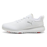 Puma Fusion Grip ST Spiked Golf Shoes - Puma White/Puma Silver/Ash Gray