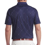 Puma Pure 2,0 Argyle Golfhemd - Deep Navy/White Glow