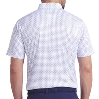 Puma Pure 2.0 Circle Cat Golf Hemd - weißer Glühen/tiefe Marine