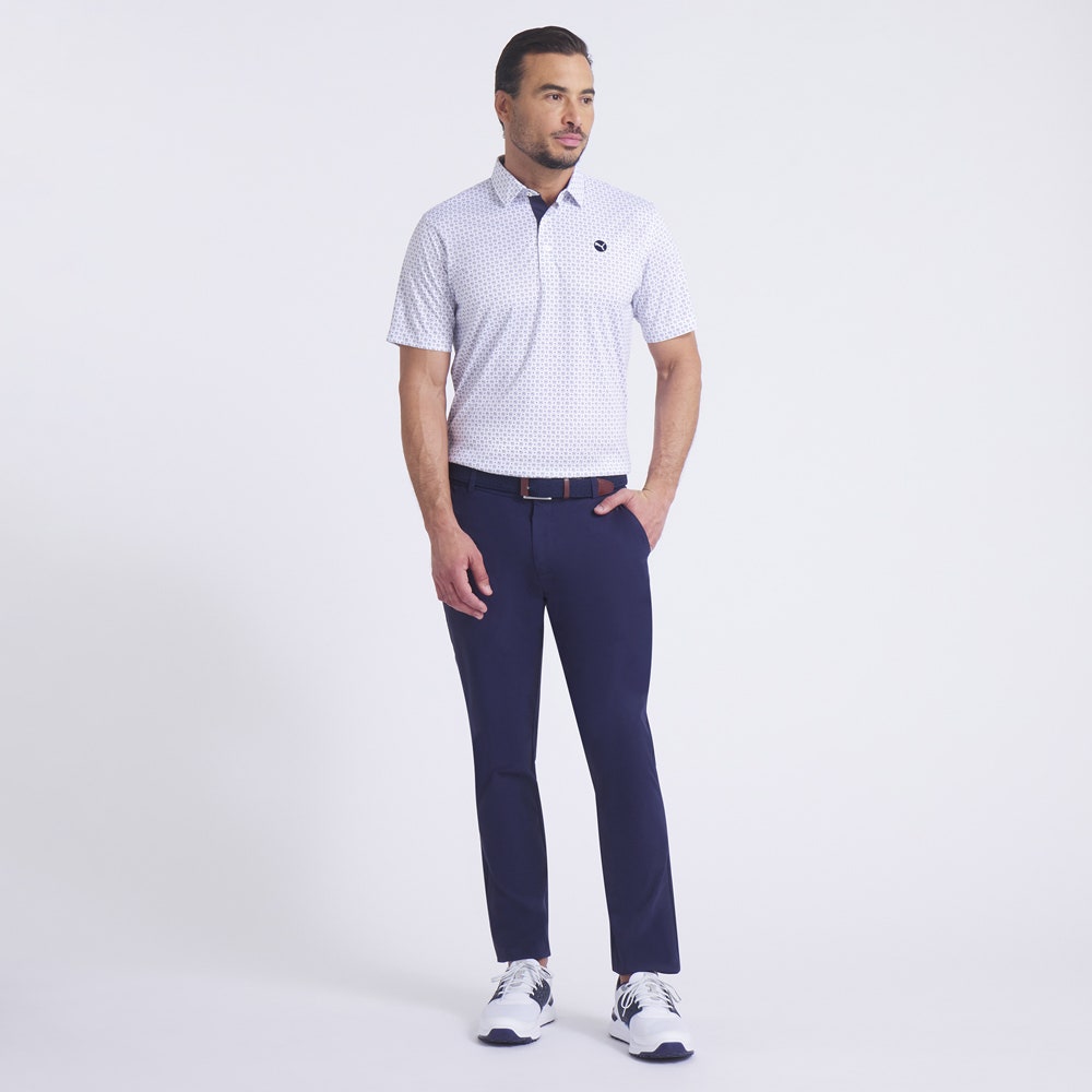 Puma Pure 2.0 Circle Cat Golf Hemd - weißer Glühen/tiefe Marine