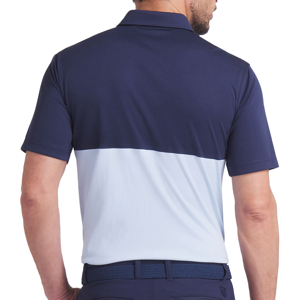 Puma Pure 2,0 Colourblock -Golfhemd - Haute Tropic/Deep Navy