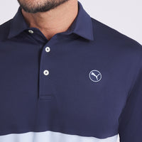 Puma Pure 2,0 Colourblock -Golfhemd - Haute Tropic/Deep Navy
