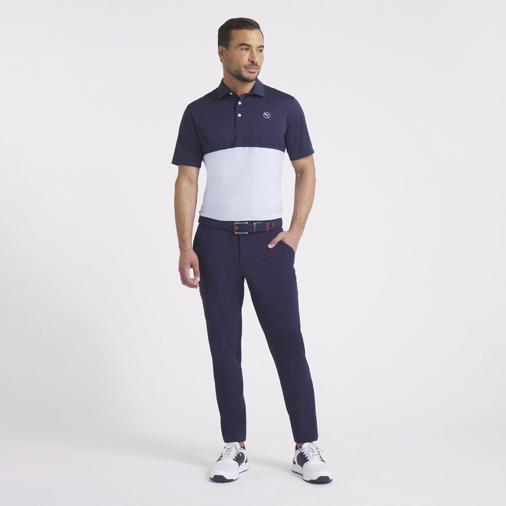 Puma Pure 2,0 Colourblock -Golfhemd - Haute Tropic/Deep Navy