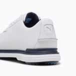 Puma Royale Player Golfschuhe - Puma White/Deep Navy/altes Gold