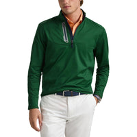 RLX Ralph Lauren Stretch Jersey Golf Pullover - New Forest