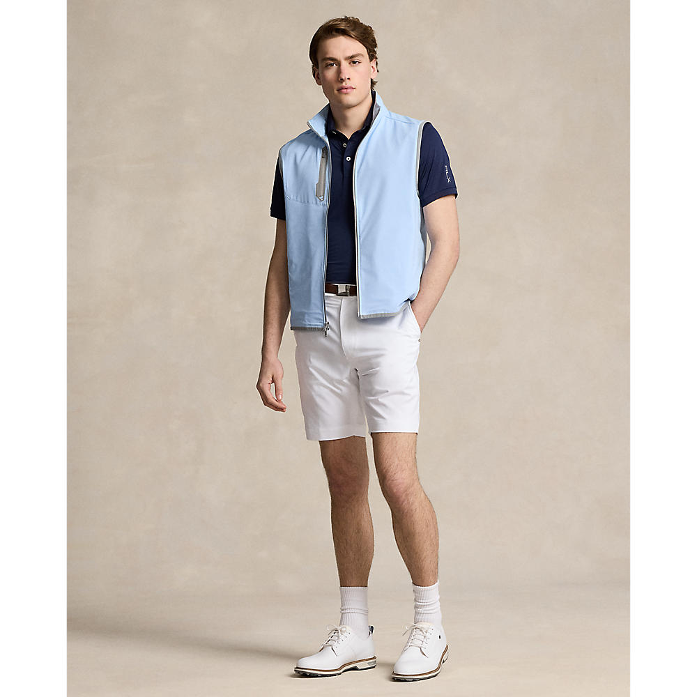 Rlx Ralph Lauren getäfter Stretch Terry Golfweste - Büroblau