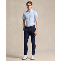 RLX Ralph Lauren bedrucktes leichter Luftstrom -Performance -Golfhemd - Büroblau T -Shirt Zeit