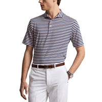 Rlx Ralph Lauren Streifen Leichter Luftstrom -Golfpolo -Hemd - Bad Pink Multi