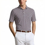 RLX Ralph Lauren Stripe Lightweight Airflow Golf Polo Shirt - Ceramic White Multi