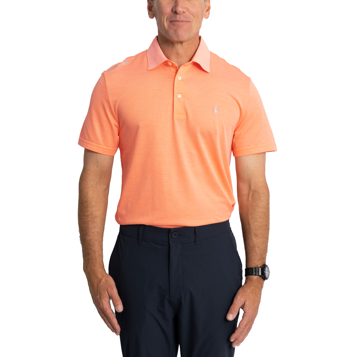 Rlx Ralph Lauren Tour Pique Polo -Hemd - klassischer Pfirsich/Weiß