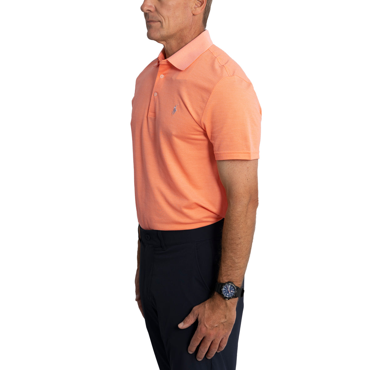 Rlx Ralph Lauren Tour Pique Polo -Hemd - klassischer Pfirsich/Weiß