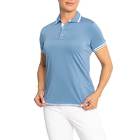 RLX Ralph Lauren Frauenluftstrom -Golfpolo -Hemd - Hatteras Blue Multi