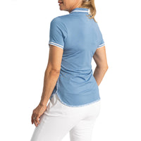 RLX Ralph Lauren Frauenluftstrom -Golfpolo -Hemd - Hatteras Blue Multi