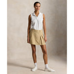 RLX Ralph Lauren Damen-Golfskort aus plissiertem Twill – klassisches Khaki