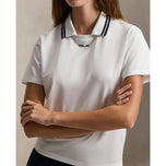 RLX Ralph Lauren Women's Tour Pique Golf Polo Shirt - Ceramic White