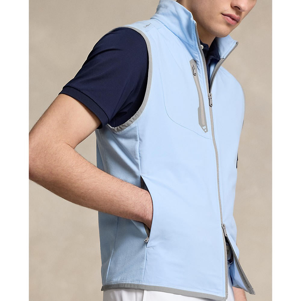 Rlx Ralph Lauren getäfter Stretch Terry Golfweste - Büroblau