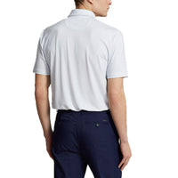 Rlx Ralph Lauren bedrucktes leichter Luftstrom -Performance -Golfhemd - Oxford Blue Geo ordentlich