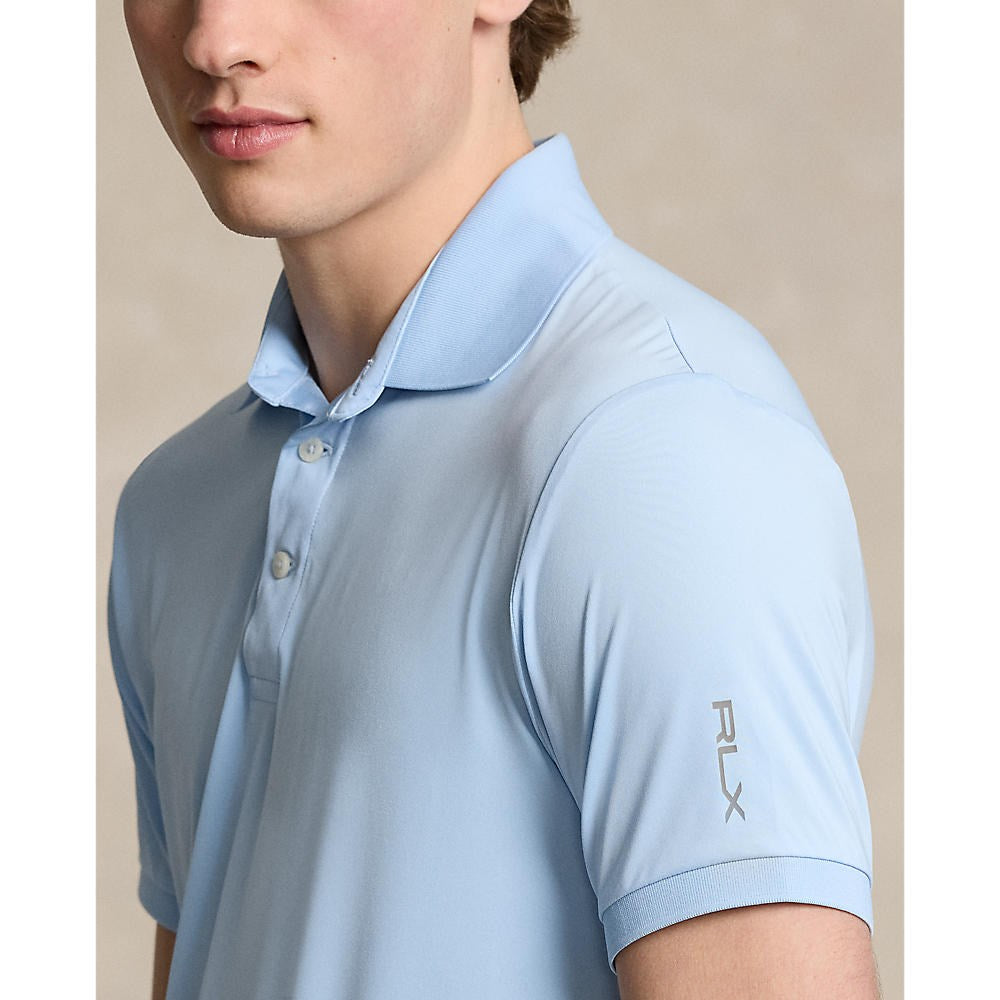 Rlx Ralph Lauren solide Luftstrom-Performance Golfhemd- Büro blau