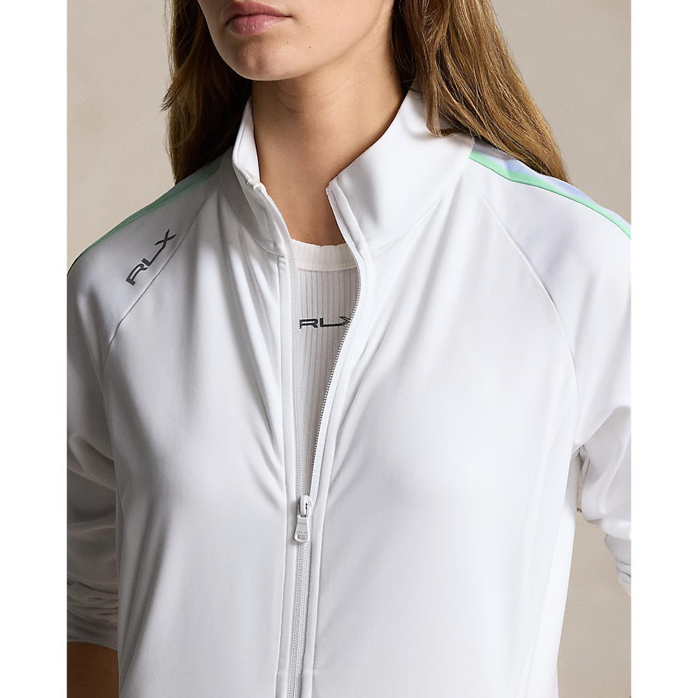 Rlx Ralph Lauren Frauen Power Stretch Vollzeigung Golfjacke - Keramik weiß