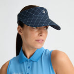 Rohnisch Frauen Aria Golf Visor - Micro R Check Navy