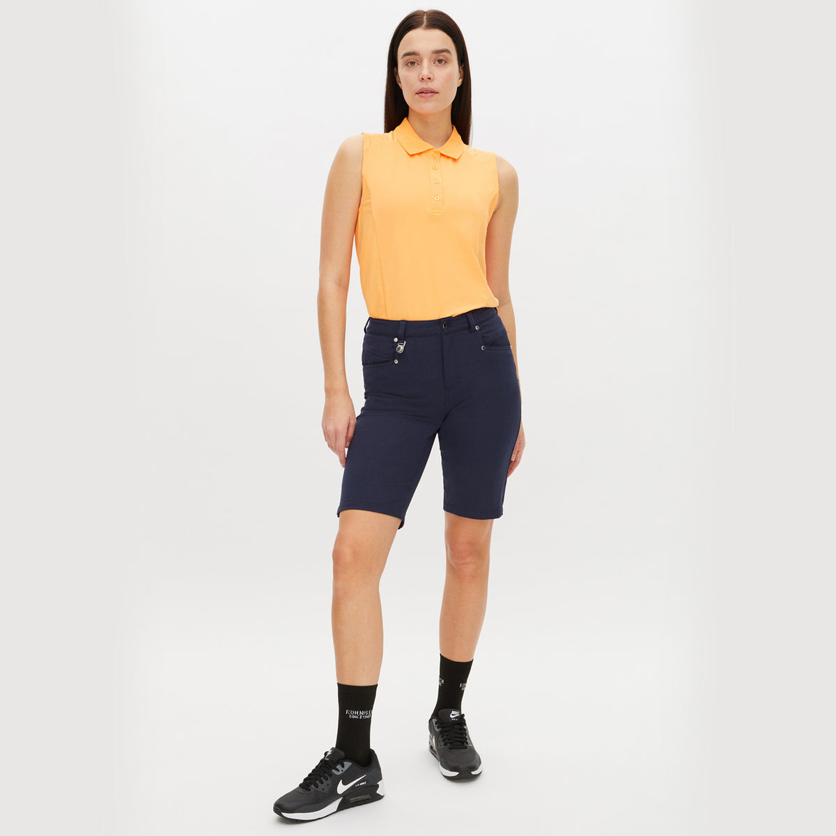 Rohnisch Frauen -Rumie ärmelloses Golf Polo -Hemd - Blazing Orange