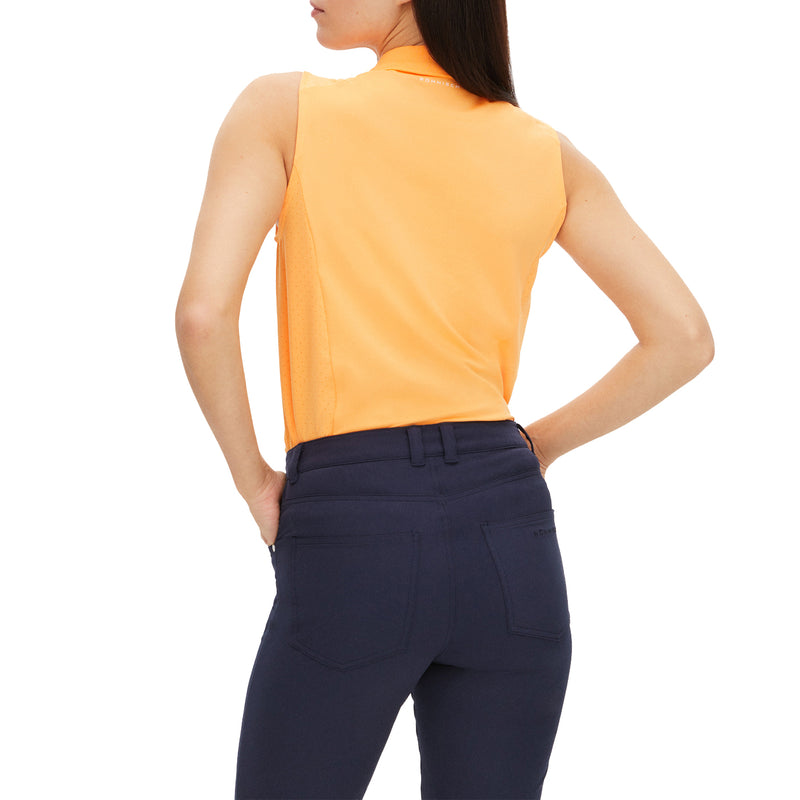 Rohnisch Frauen -Rumie ärmelloses Golf Polo -Hemd - Blazing Orange