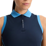 Rohnisch Frauen Ultra Viola UV ärmellose Golf Polo -Hemd - Marine