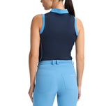 Rohnisch Frauen Ultra Viola UV ärmellose Golf Polo -Hemd - Marine